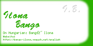 ilona bango business card